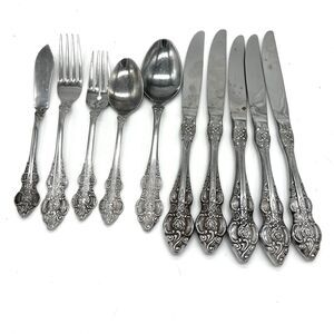 Vintage Oxford Hall Lot Of 10 Sutherland Stainless Flatware Knives Mixed Lot